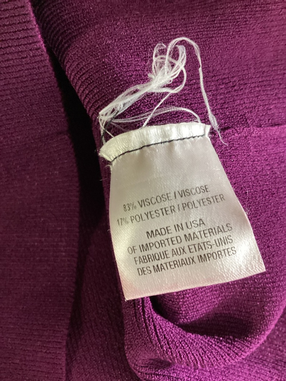 CUSHNIE Plum Racer Back Ribbed Tank Size Small - Picture 6 of 6